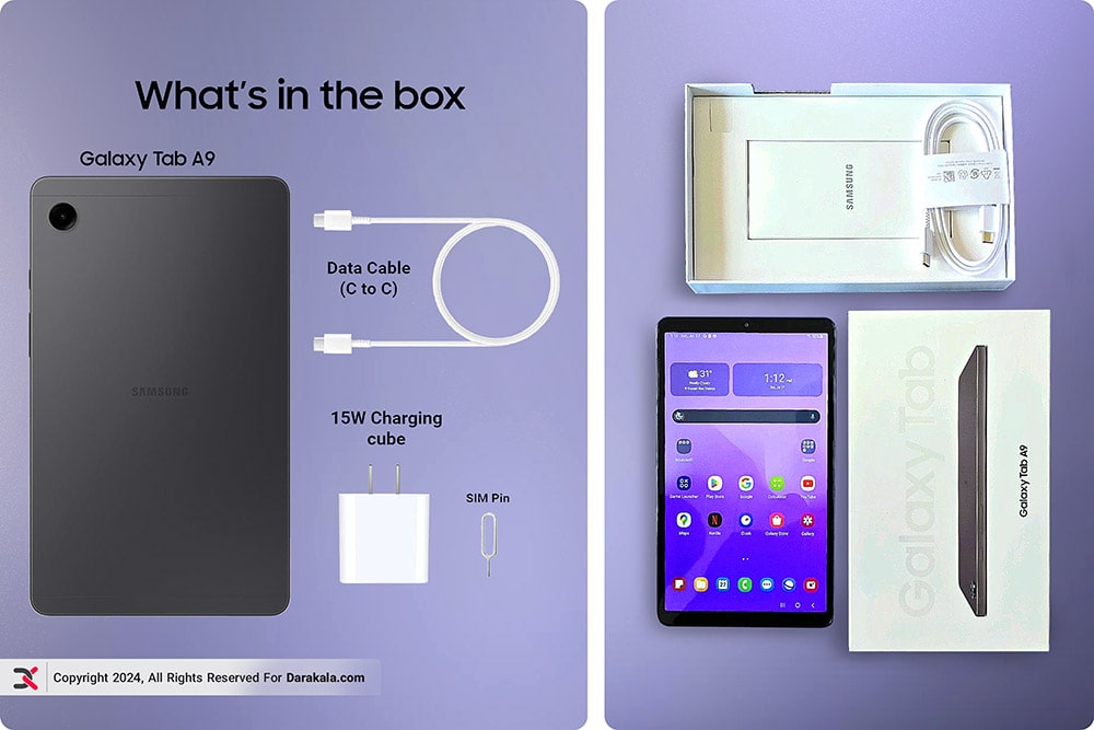 تبلت Samsung Galaxy Tab A9-باتری